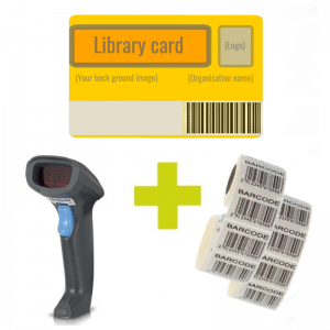 Bundle deal with Syble scanner, 500 library cards, 2000 barcode labels